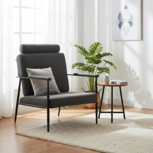 كرسي مفرد موفا - رمادي غامق