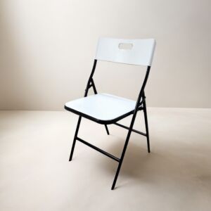 كرسي فايبر قابل للطي 47x79 - أبيض