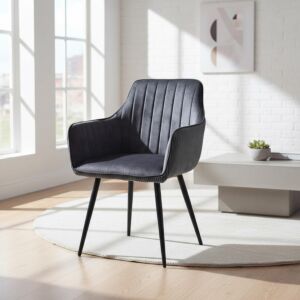 كرسي طعام كافا - رمادي غامق