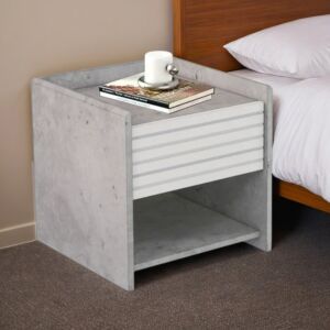 كومودينو درج ورف يالدن - رمادي