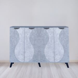 خزانة احذية كبيرة بمساحة واسعة للتخزين - رمادي