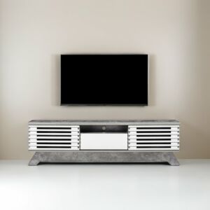 طاولة تلفاز أماري 160 سملون رمادي وأبيض