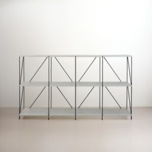 وحدة رفوف كارول 3 ادوار خشب ماليزي متعددة الإستخدام رمادي 