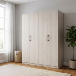 دولاب ملابس 4 أبواب روكيا - بيج