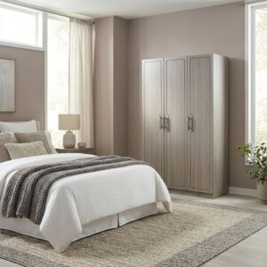 دولاب ملابس 3 ابواب ميلاي - رمادي