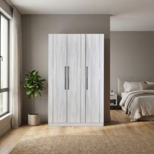 دولاب ملابس 3 ابواب رينول - رمادي