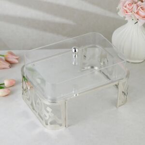 علبة تقديم اكريلك كايلا - فضي