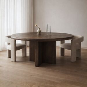 طاولة طعام لينيا - 6 اشخاص - بني غامق