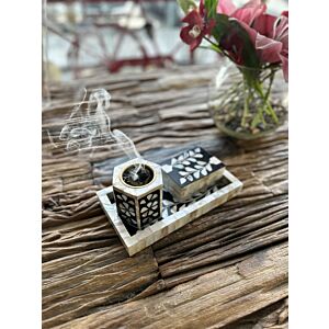 طقم مبخرة فلور 3 قطع أسود