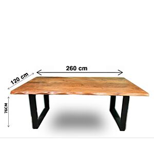 طاولة طعام خشب طبيعي - اندستيريل