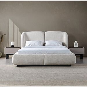 طقم غرفة نوم كينغ 5 قطع ايلانا بمساحة تخزين - 180x200سم - بيج واسود