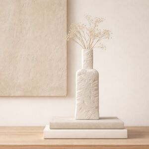 فازة سيراميك من مجموعه اورينا - حجم كبير - كريمي