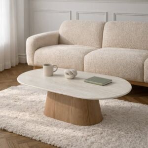 طاولة قهوة من مجموعة نيرو - بيج