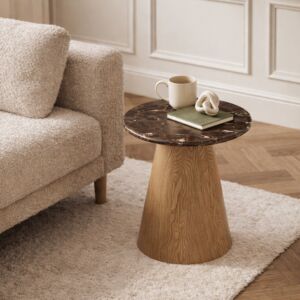 طاولة جانبية من مجموعة جينجر - بني وبيج