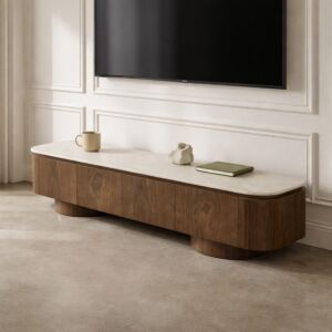 طاولة تلفزيون من مجموعة لانو - بيج فاتح وبني