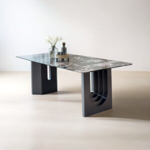 طاولة طعام ل 8 اشخاص بلورا