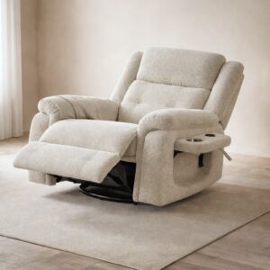 كرسي استرخاء دوار يدوي لوكسي - بيج