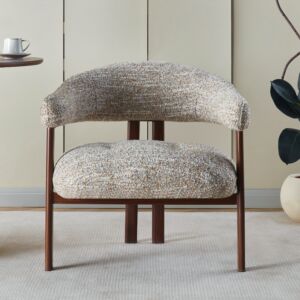 كرسي طعام هارلو - بيج فاتح ورمادي