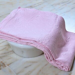 غطاء سرير صيفي مقاس كينج - وردي