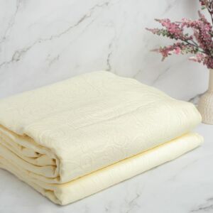 غطاء سرير صيفي مقاس كينج - اصفر