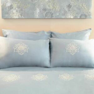 طقم غطاء سرير 600 غرزة 6 قطع جلامور - أزرق