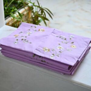 طقم غطاء سرير 200 غرزة 6 قطع باستل فلاور - موف