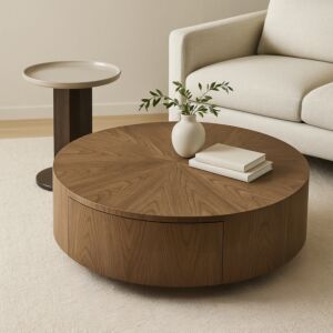 طاولة قهوة قطعتين ويناي - بني وبيج