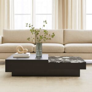 طاولة قهوة كلوز - اسود وابيض