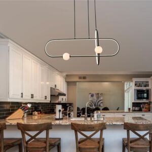 إنارة معلقة مودرن بإمكانية تحكم عن بعد - أسود