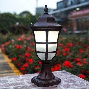 فانوس انارة سور خارجي اسود E27