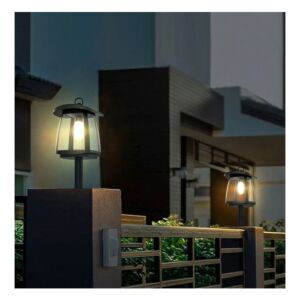 انارة حديقة طاقة شمسية 350 لومين - اسود - 3000 كلفن