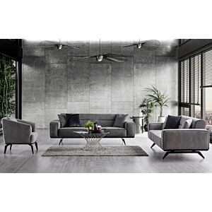 طقم كنب مونامي 4 قطع - رمادي