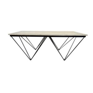 طاولة قهوة خشب طبيعي ديموند - اندستيريل 