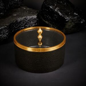 علبة تقديم فاخرة من مجلس - اسود