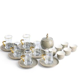 طقم شاي وقهوة أوتمن - رمادي