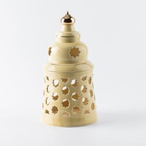 حامل شموع بورسلين من روزيت كبير - عاجي