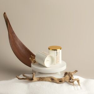 حامل شموع صغير سانا من نور - ابيض