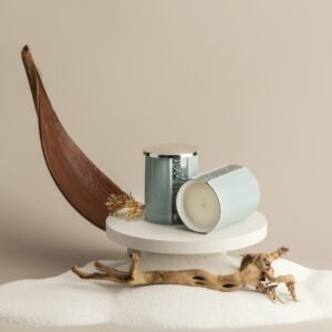 حامل شموع متوسط سانا من نور - ازرق