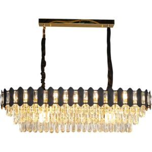 ثريا مودرن رونال - 100x35 سم - اسود وذهبي