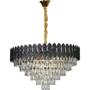 ثريا مودرن تيمار - 80 سم - اسود وذهبي