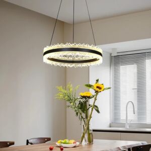 اضاءة معلقة مودرن 3 اضاءات 55 واط سينا - اسود