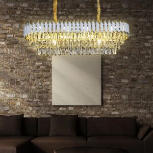 ثريا مودرن مستطيل 100x35 سم - ابيض وذهبي