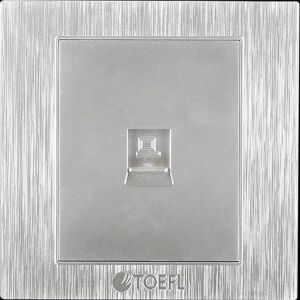 فيش منفذ كمبيوتر مفرد لون فضي توفل