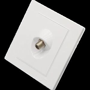 فيش نورسلين منفذ دش مفرد لون ابيض سادة توفل