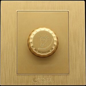 مفتاح دايمر لمبة 1000 واط لون ذهبي قولد توفل