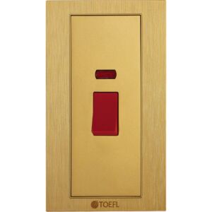 مفتاح مكيف مستطيل 45 امبير توفل - ذهبي واحمر