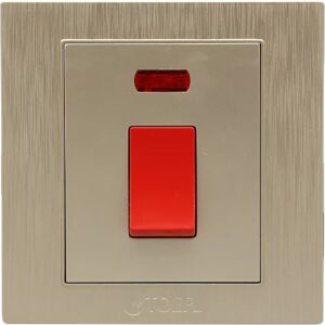 مفتاح مكيف مربع من توفل - 45 امبير - طول وعرض 7 سم - ذهبي فاتح