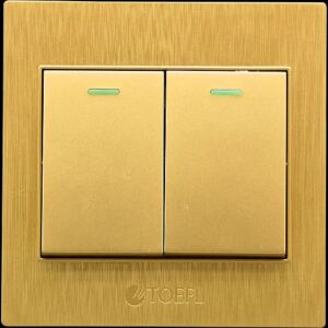 مفتاح إضاءة ثنائي لون ذهبي قولد توفل