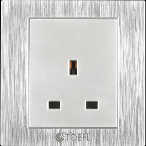 فيش ثلاثي 13 امبير لون فضي توفل