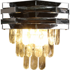 إضاءة جدارية كريستال مودرن فضي